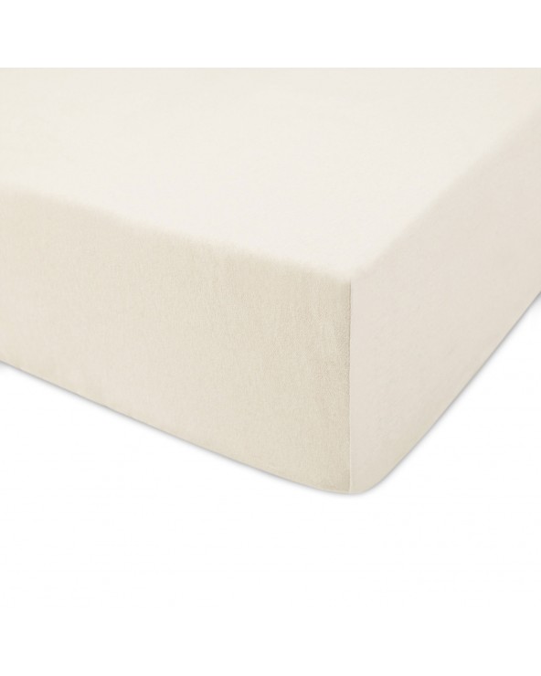 Prześcieradło bawełna jersey Premium 220x200x20 z gumką jasnobeżowe Darymex