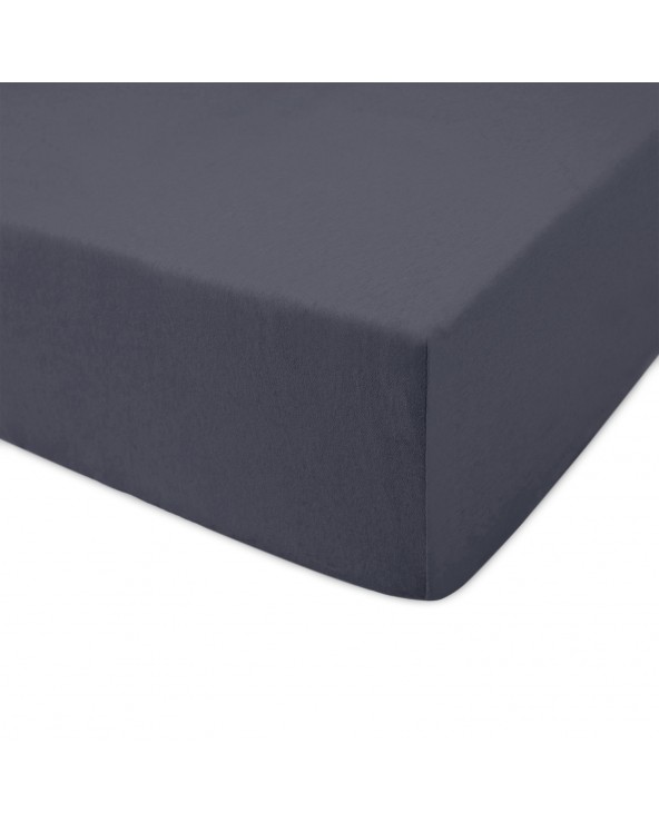 Prześcieradło bawełna jersey Premium 120x200x20 z gumką antracytowe Darymex