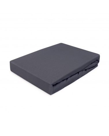 Prześcieradło bawełna jersey Premium 180x200x20 z gumką antracytowe Darymex