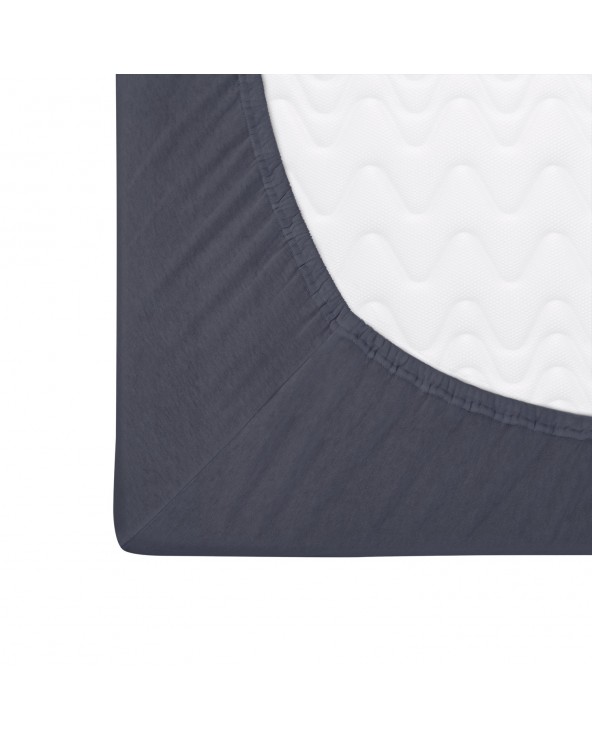 Prześcieradło bawełna jersey Premium 180x200x20 z gumką antracytowe Darymex