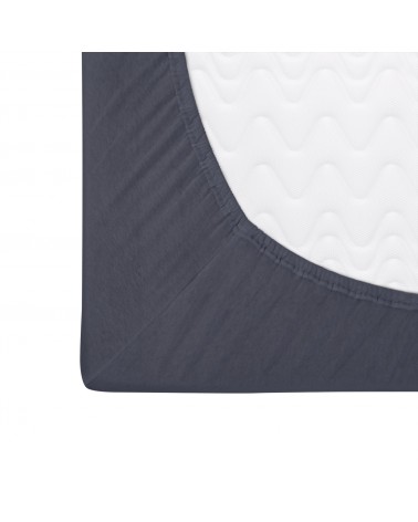 Prześcieradło bawełna jersey Premium 220x200x20 z gumką antracytowe Darymex