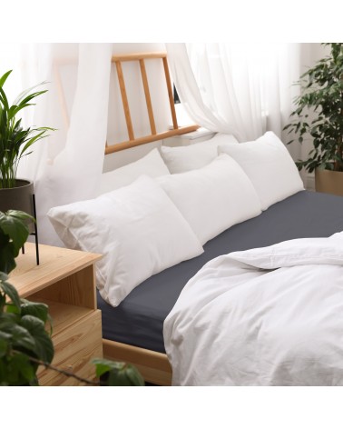 Prześcieradło bawełna jersey Premium 90x200x20 z gumką antracytowe Darymex