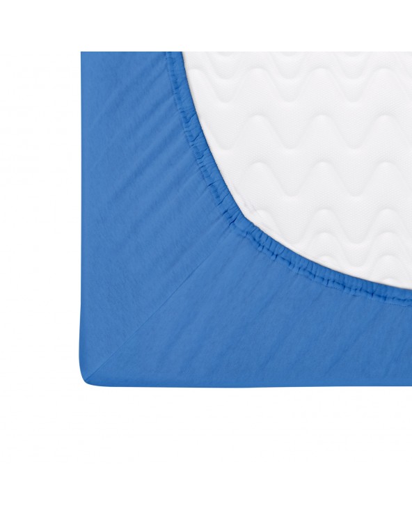 Prześcieradło bawełna jersey 80x180x5 z gumką chabrowe Darymex