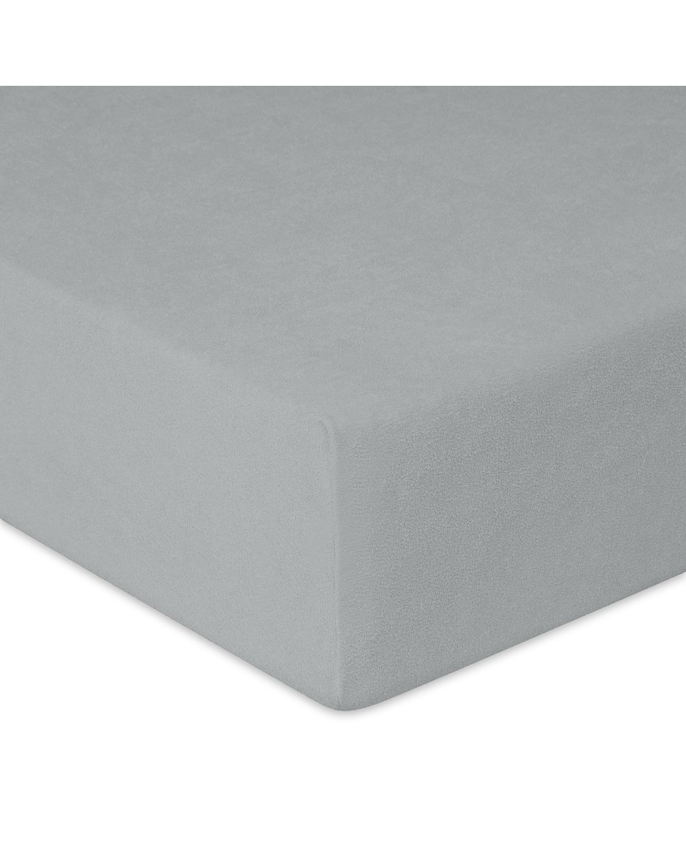 Wysokie prześcieradło bawełna frotte 120x200x30 z gumką popielate Premium Matex