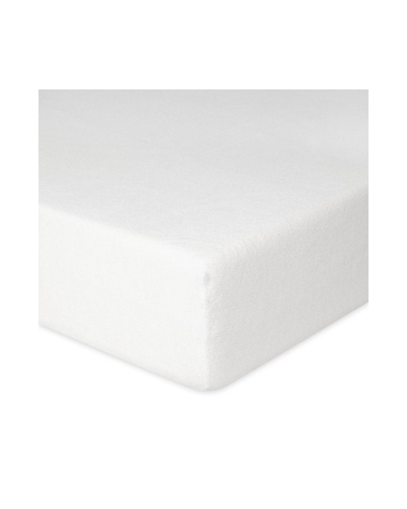Wysokie prześcieradło bawełna frotte 140x200x30 z gumką białe Premium Matex