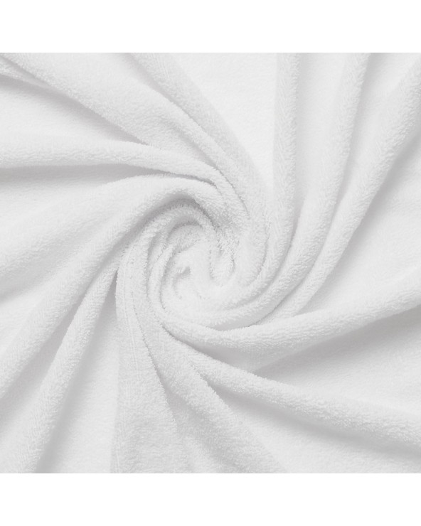 Wysokie prześcieradło bawełna frotte 140x200x30 z gumką białe Premium Matex