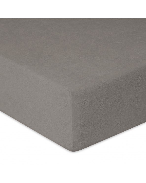 Wysokie prześcieradło bawełna frotte 160x200x30 z gumką antracytowe Premium Matex
