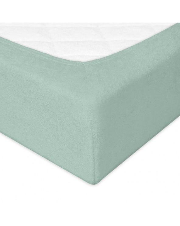 Prześcieradło bawełna frotte 200x220x20 z gumką miętowe Premium Matex