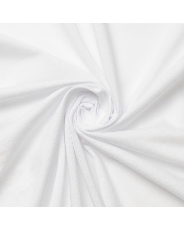 Prześcieradło bawełna jersey 120x200x20 z gumką białe Classic Matex