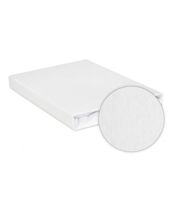 Prześcieradło bawełna jersey 140x200x20 z gumką kremowe Classic Matex