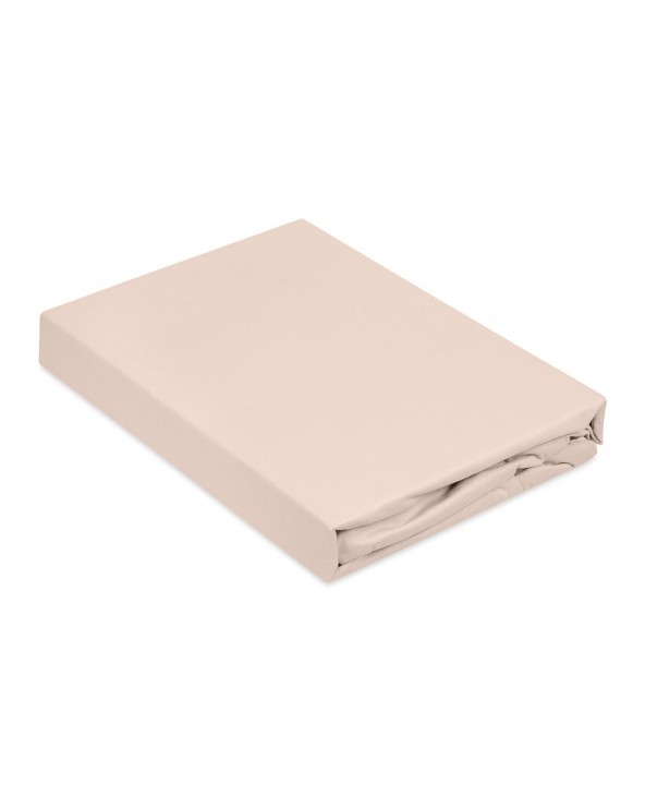 Wysokie prześcieradło bawełna jersey 140x200x30 z gumką cappuccino Premium Matex