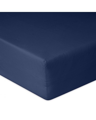 Prześcieradło bawełna jersey 160x200x20 z gumką granatowe Premium Matex