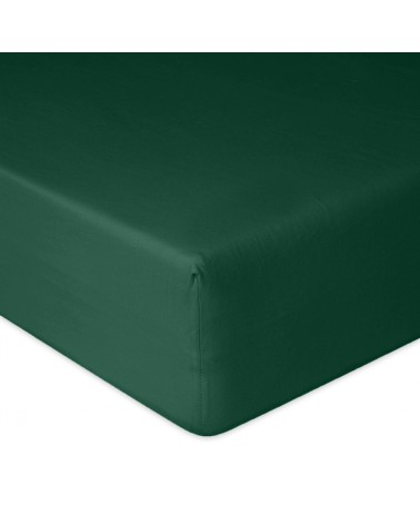 Prześcieradło bawełna jersey 160x200x20 z gumką butelkowe zielone Premium Matex