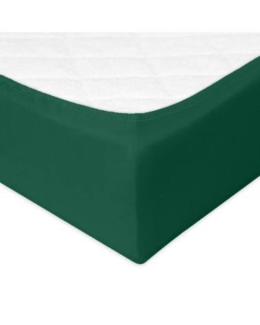 Prześcieradło bawełna jersey 160x200x20 z gumką butelkowe zielone Premium Matex