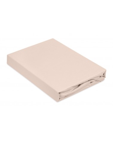 Wysokie prześcieradło bawełna jersey 180x200x30 z gumką cappuccino Premium Matex