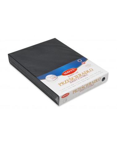 Wysokie prześcieradło bawełna jersey 90x200x30 z gumką antracytowe Premium Matex