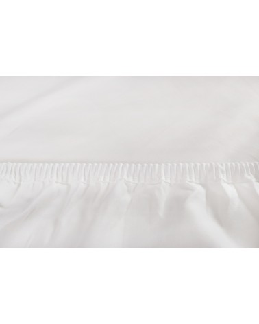 Wysokie prześcieradło bawełna jersey z lycrą 120x200x30 z gumką białe Matex