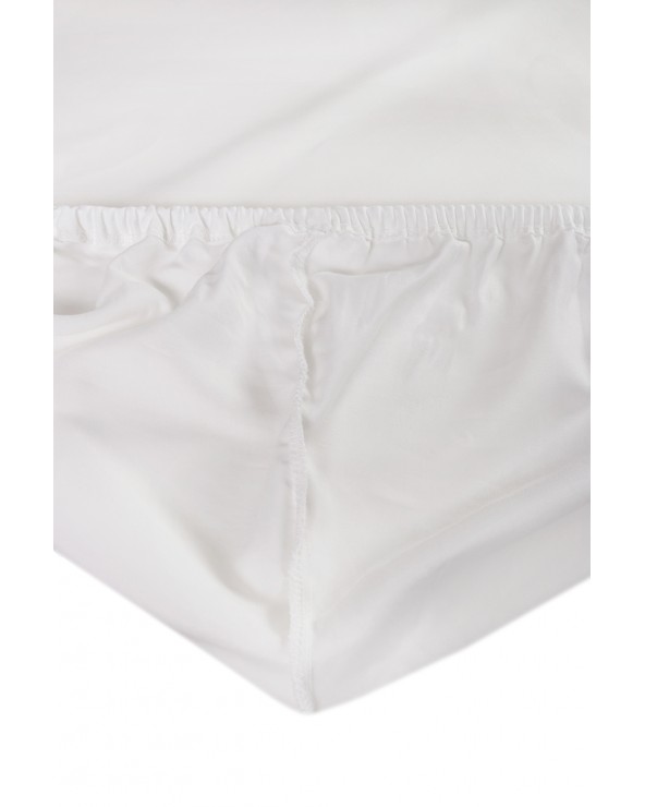 Wysokie prześcieradło bawełna jersey z lycrą 120x200x30 z gumką białe Matex