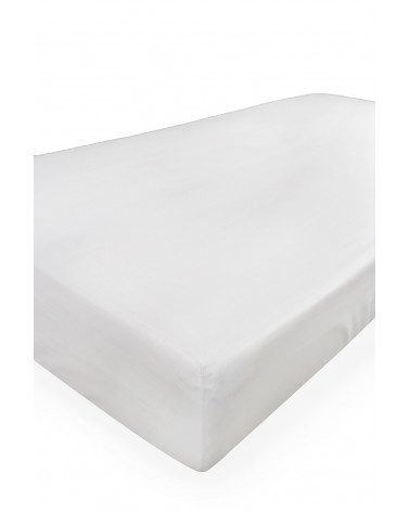 Wysokie prześcieradło bawełna jersey z lycrą 120x200x30 z gumką białe Matex