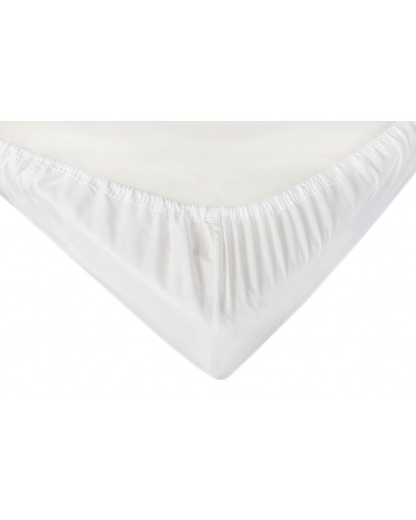 Wysokie prześcieradło bawełna jersey z lycrą 120x200x30 z gumką białe Matex