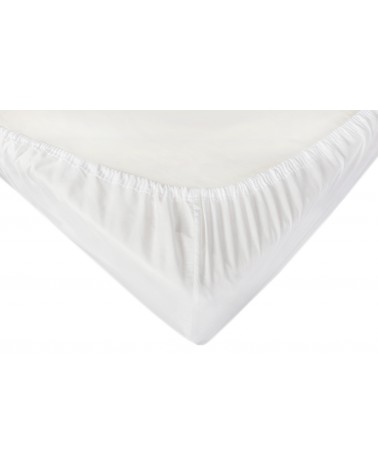 Wysokie prześcieradło bawełna jersey z lycrą 120x200x30 z gumką białe Matex