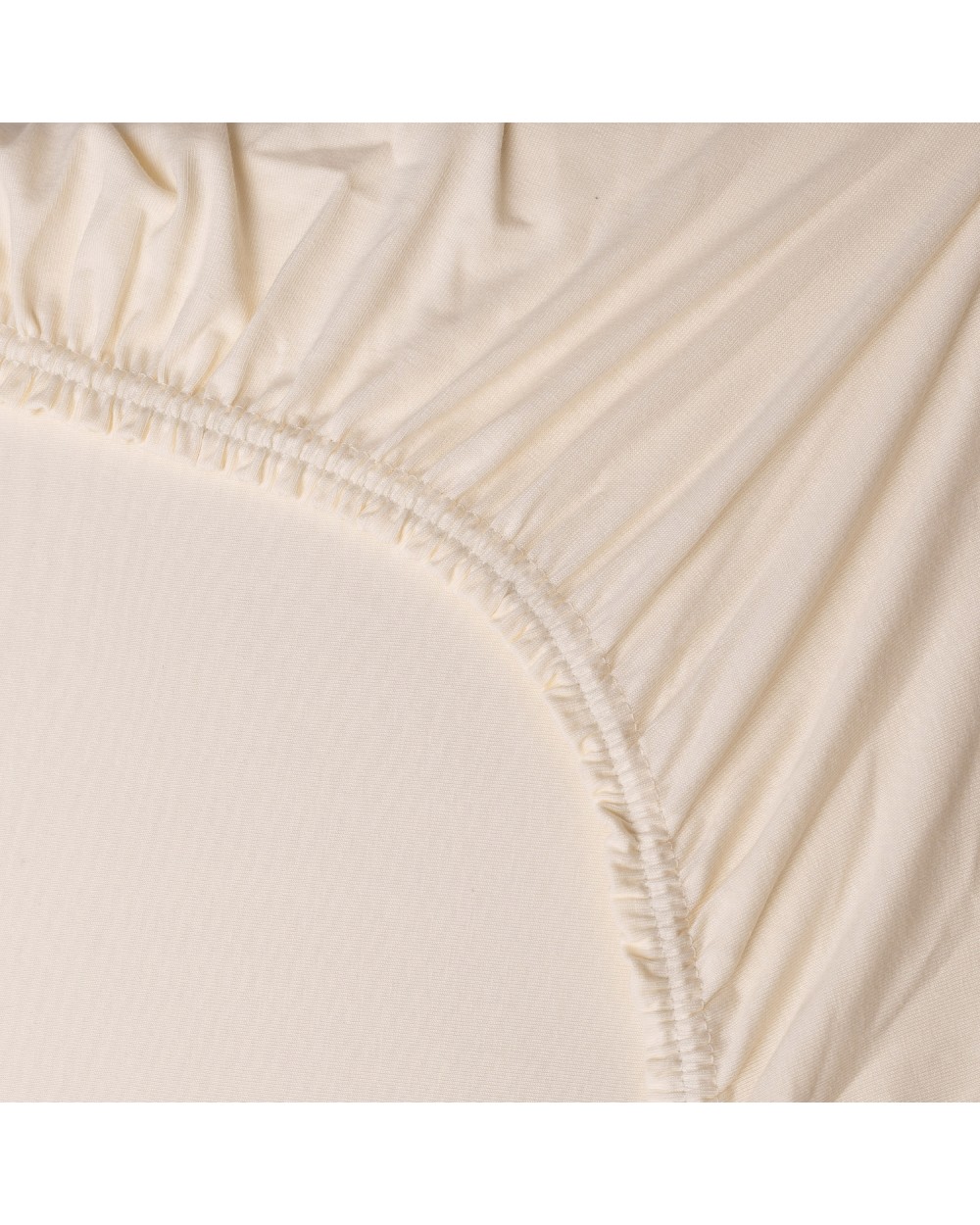 Wysokie prześcieradło bawełna jersey z lycrą 120x200x30 z gumką kremowe Matex