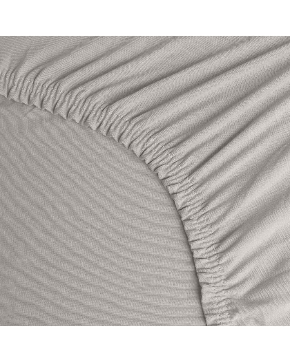 Wysokie prześcieradło bawełna jersey z lycrą 120x200x30 z popielate białe Matex