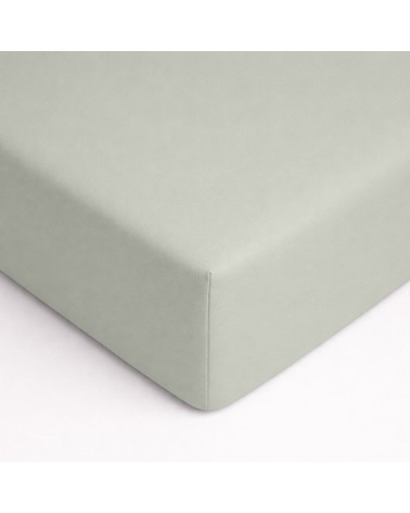 Wysokie prześcieradło bawełna jersey z lycrą 120x200x30 z gumką miętowe Matex