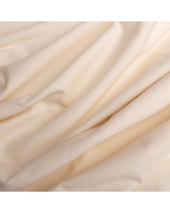 Wysokie prześcieradło bawełna jersey z lycrą 140x200x30 z gumką kremowe Matex