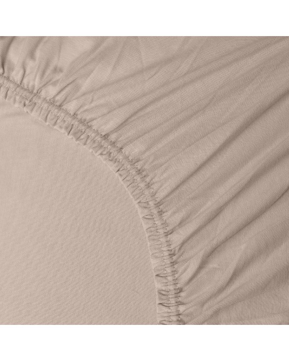 Wysokie prześcieradło bawełna jersey z lycrą 160x200x30 z gumką szare Matex