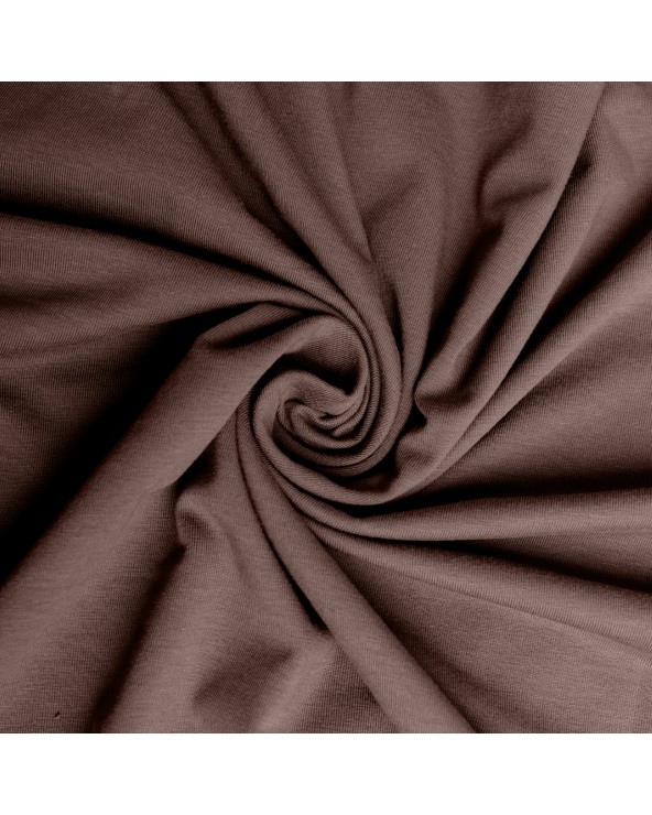 Wysokie prześcieradło bawełna jersey z lycrą 160x200x30 z gumką brązowe Matex