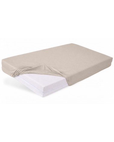 Wysokie prześcieradło bawełna jersey z lycrą 200x220x30 z gumką szare Matex