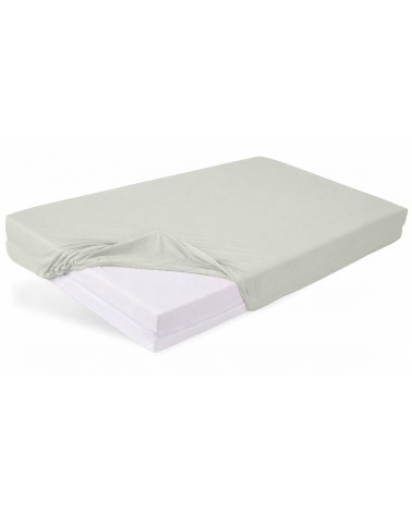 Wysokie prześcieradło bawełna jersey z lycrą 200x220x30 z gumką miętowe Matex