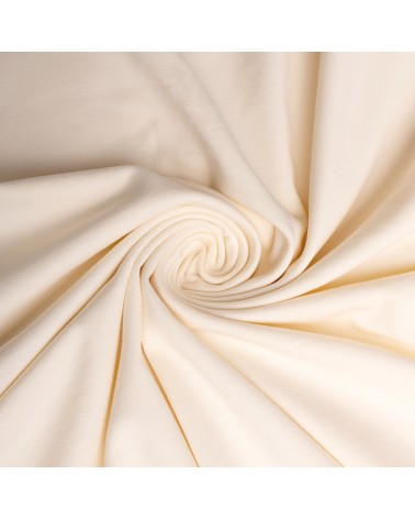 Wysokie prześcieradło bawełna jersey z lycrą 90x200x30 z gumką kremowe Matex