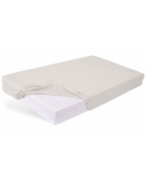 Wysokie prześcieradło bawełna jersey z lycrą 90x200x30 z gumką popielate Matex