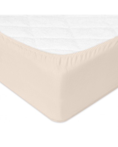 Prześcieradło bawełna jersey 200x220x30 z gumką cappuccino Premium Matex