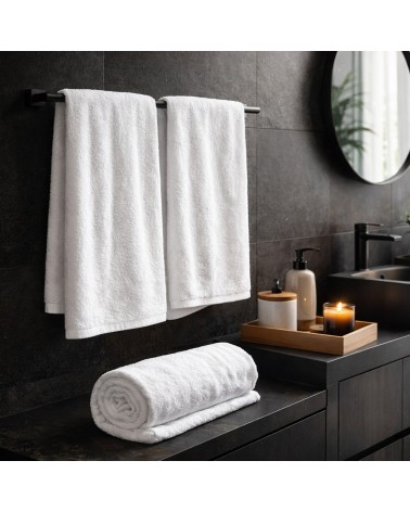 Ręcznik hotelowy bawełna 70x140 biały gładki Aqua Darymex