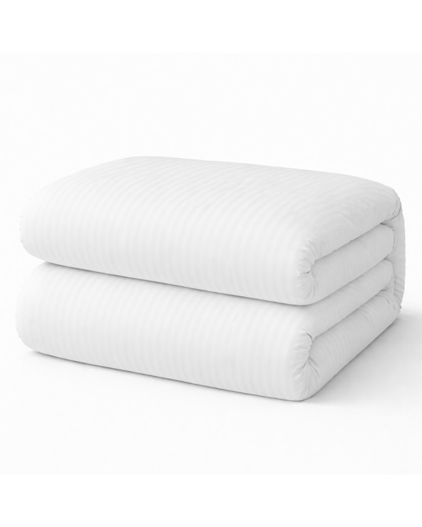 Poszwa hotelowa bawełna 200x220 na zakładkę pasy 4mm biała Darymex