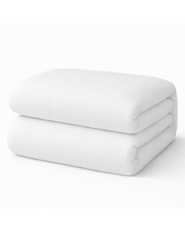 Poszwa hotelowa bawełna 200x220 na zakładkę pasy 4mm biała Darymex