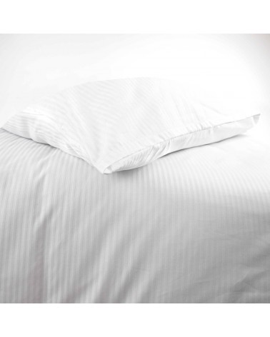 Poszwa hotelowa bawełna 200x220 na zakładkę pasy 4mm biała Darymex