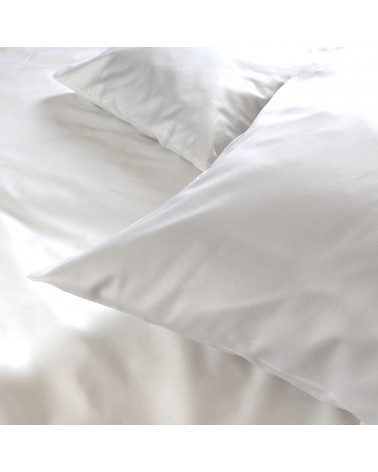 Poszwa hotelowa satyna bawełniana 160x200 na zakładkę Monako biała Darymex