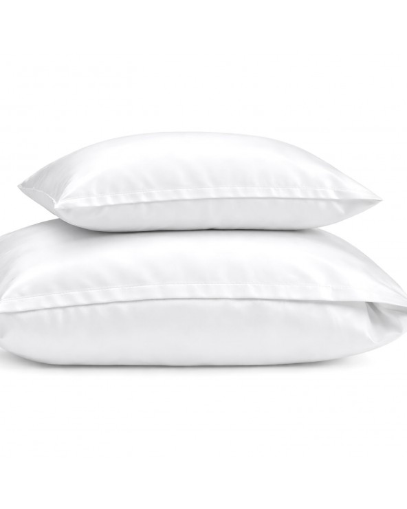 Poszewka hotelowa satyna bawełnaina 50x70 na zakładkę Monako biała Darymex