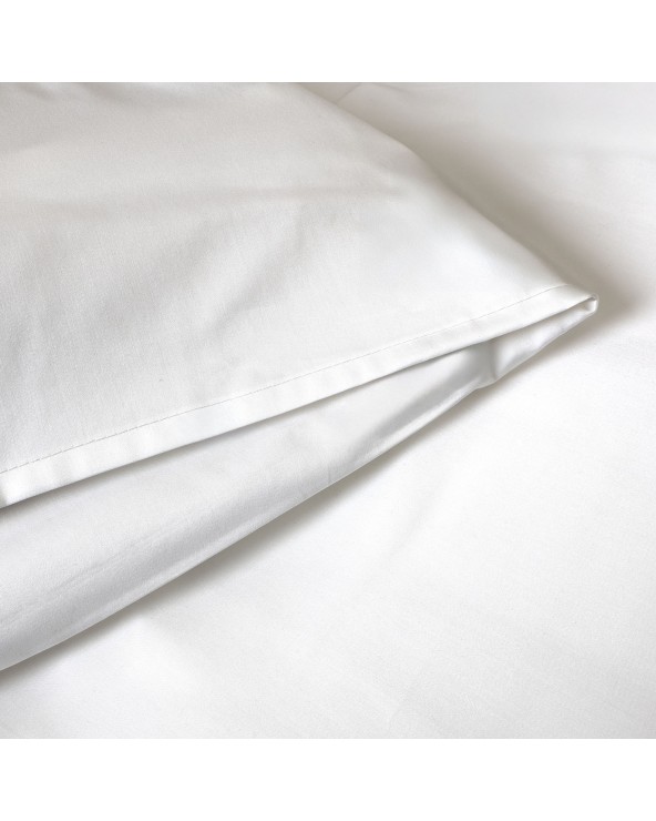 Poszewka hotelowa satyna bawełnaina 50x70 na zakładkę Monako biała Darymex