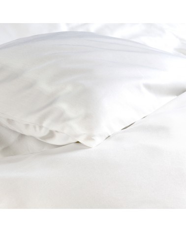 Poszewka hotelowa satyna bawełnaina 70x80 na zakładkę Monako biała Darymex