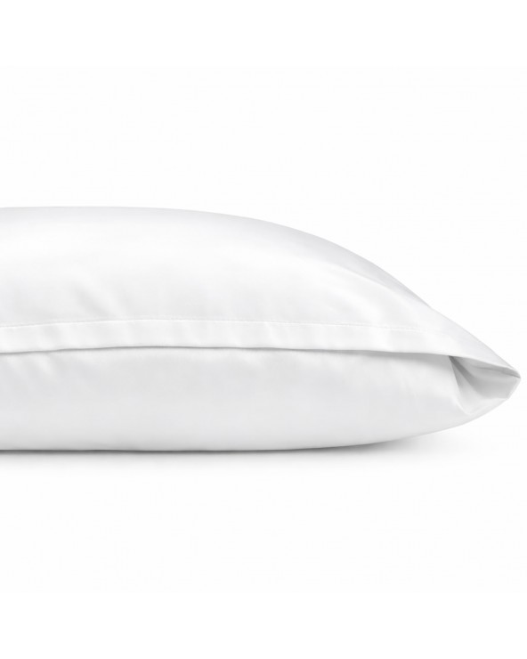 Poszewka hotelowa satyna bawełniana 40x40 na zakładkę Monako biała Darymex