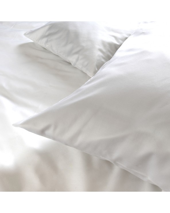 Poszewka hotelowa satyna bawełniana 40x40 na zakładkę Monako biała Darymex