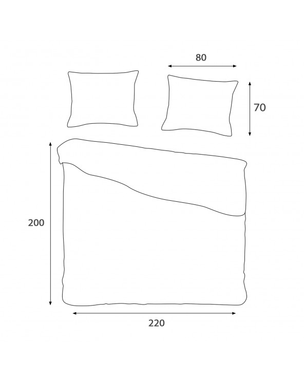 Pościel satyna bawełniana 200x220 + 2x70x80cm 1554/1 SATYNLOVE Darymex