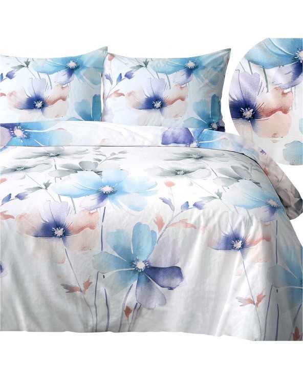 Pościel satyna bawełniana 160x200 + 2x70x80cm 1557/1 SATYNLOVE Darymex