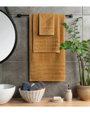 Ręcznik bawełna 30x50 Amira musztardowy Eurofirany