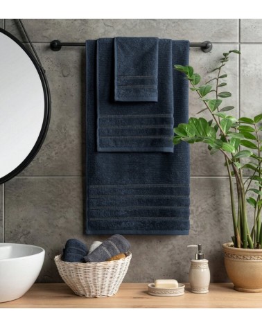 Ręcznik bawełna 70x140 Amira granatowy Eurofirany